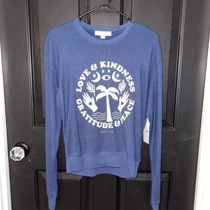 Spiritual Gangster Navy Blue "Love & Kindness" Graphic Sweatshirt